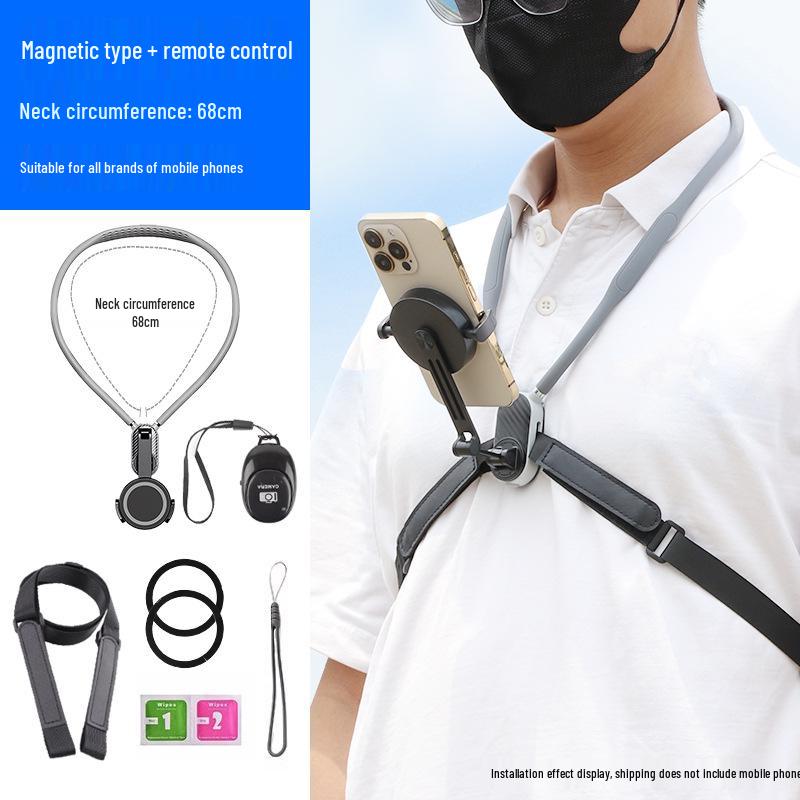 Neck-Mounted Sports Camera Bracket for Cycling and Fishing, Compatible with 360x3 Models
