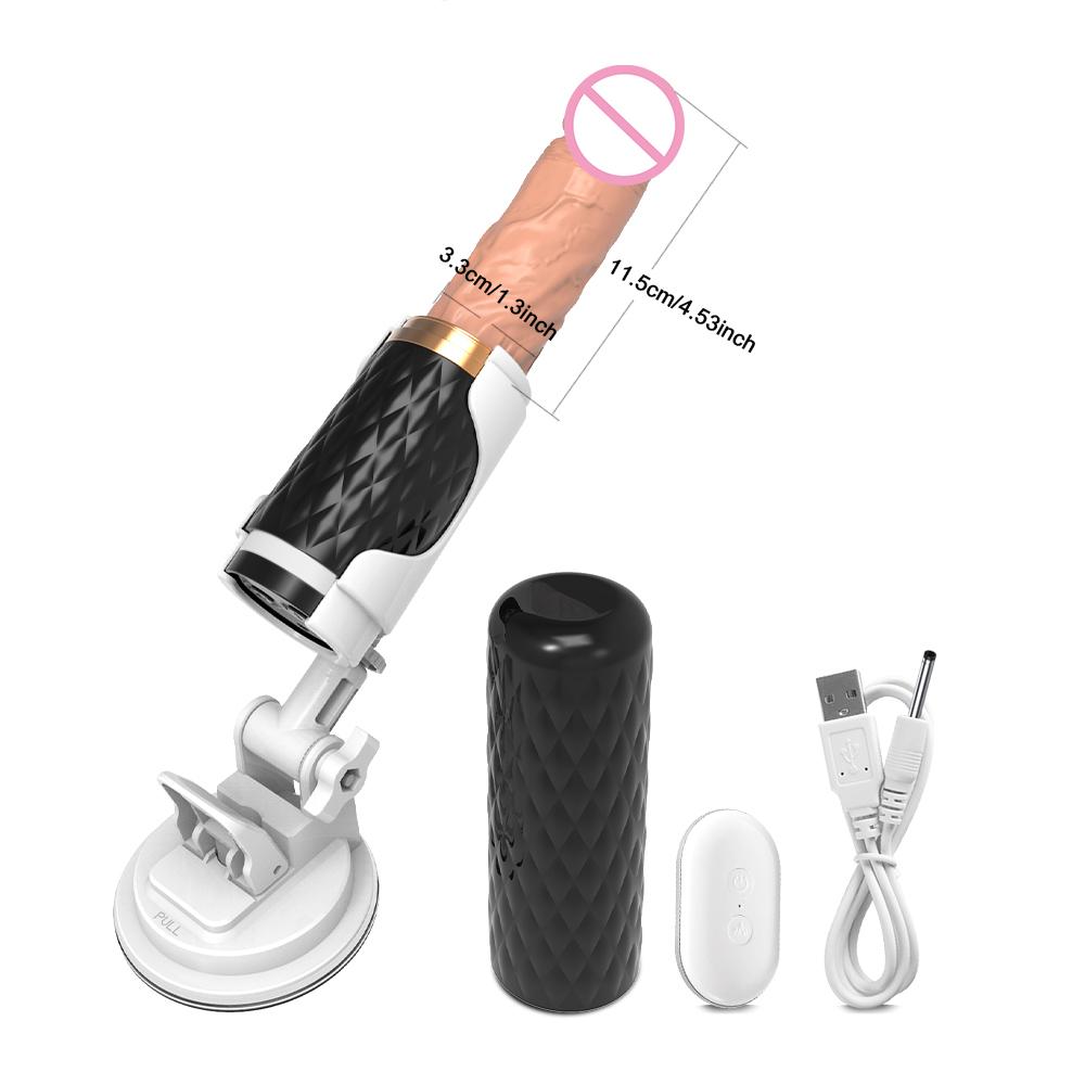 Thrusting  Dildo Vibrator with Suction Cup Telescopic Automatic Sex Machine for Adult Sex Products Erotic Sex Toys for Women