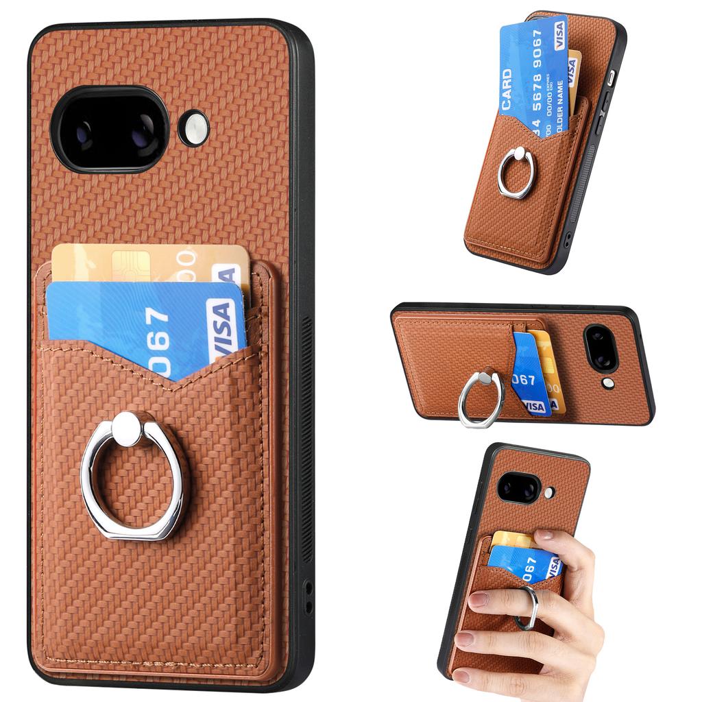 For Google Pixel 9a Case Card Slots Ring Holder Kickstand Phone Cover