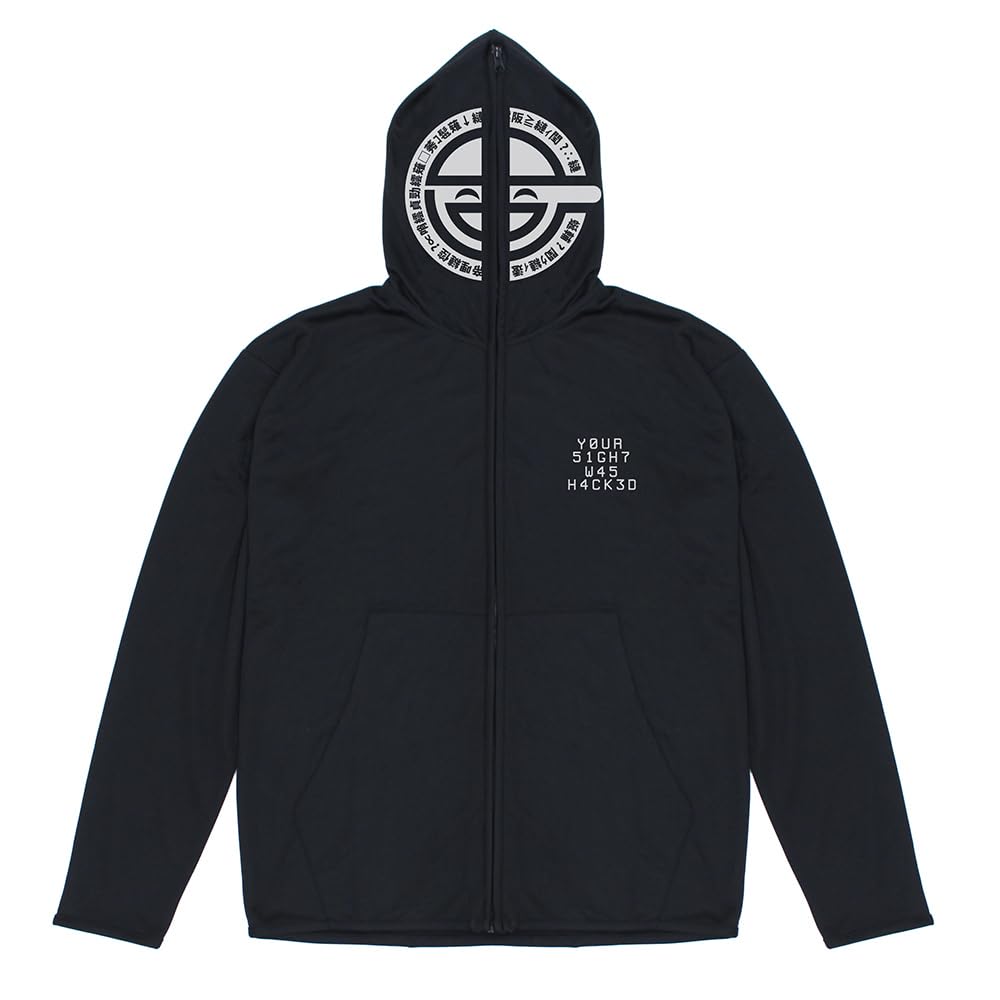 COSPA Ghost in the Shell STAND ALONE COMPLEX Laughing Man Icon Full Zip Hoodie BLACK L Size [Official]