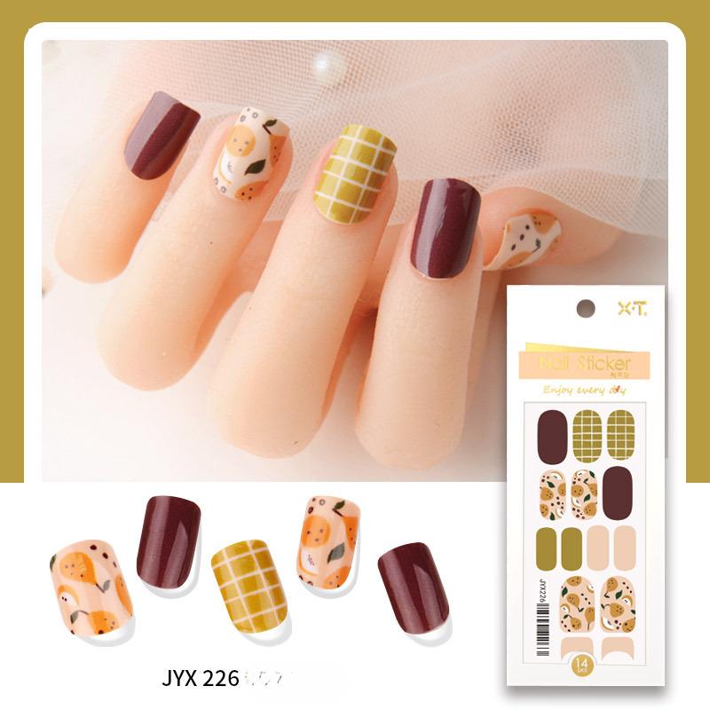 Gradient Color Nail Stickers, Small Flowers, Fresh Nail Polish Film Stickers, DIY Exquisite Full Nail Polish Film Stickers, Manicure Stickers