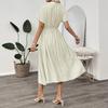 European & American Women's Casual Cuban Collar Shirt Dress 2026