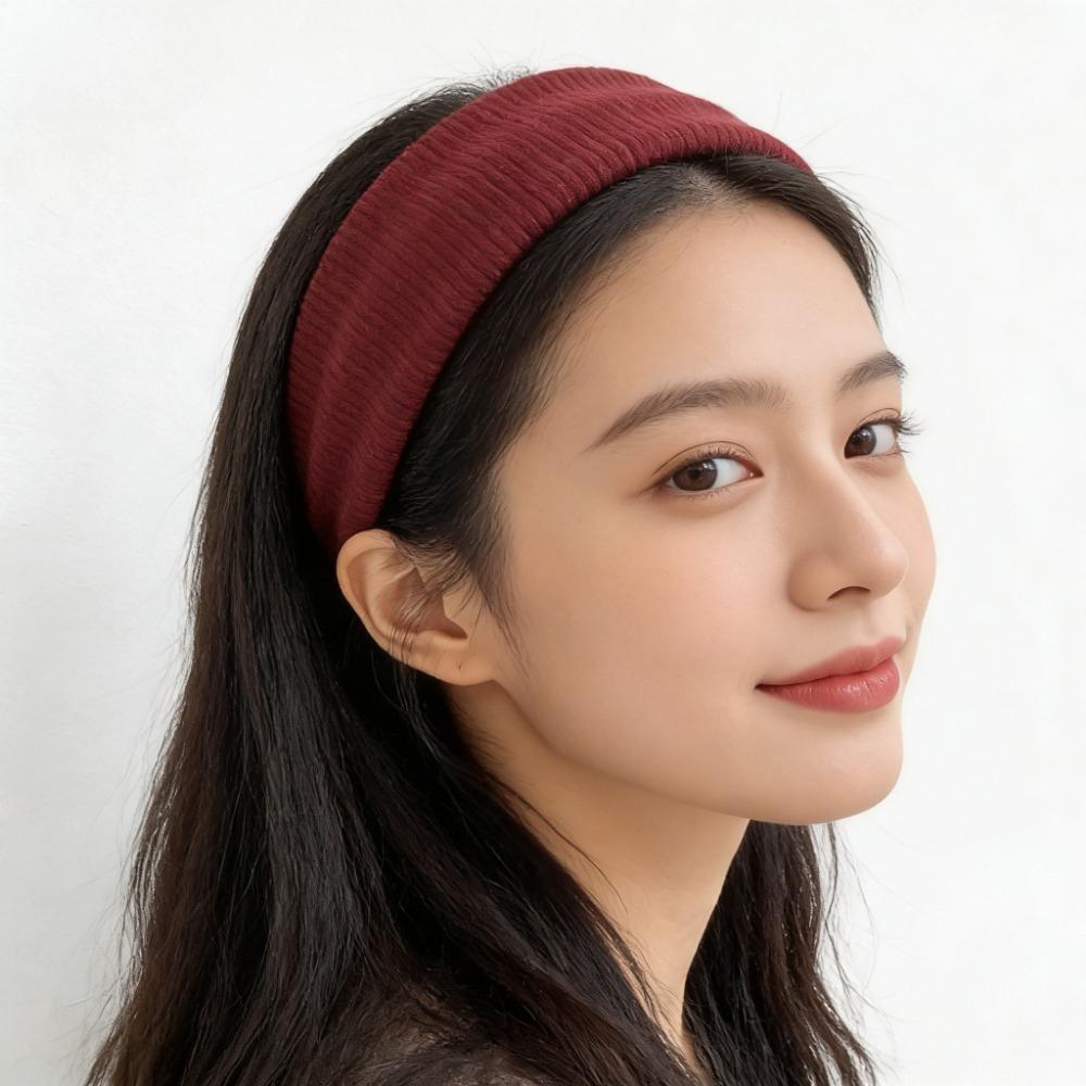 Women Solid Color Elastic Headbands Simple Fashion Hair Bands for Washing Face Makeup Sports Running Yoga