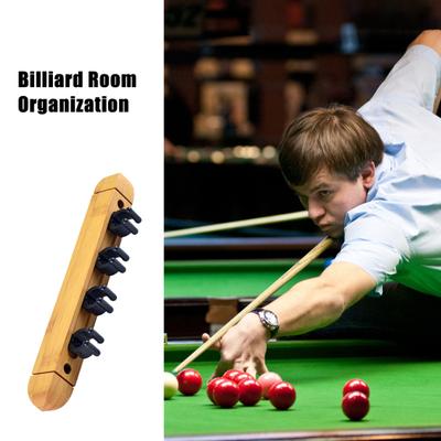 Support mural pour queues de billard, support pour queues de billard, support pour queues de billard en bois dur, organisateur de rangement pour queues de billard et queues
