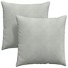 Sofa Cushions 2 Pieces Light Grey 60 X 60 Cm Cord Fabric