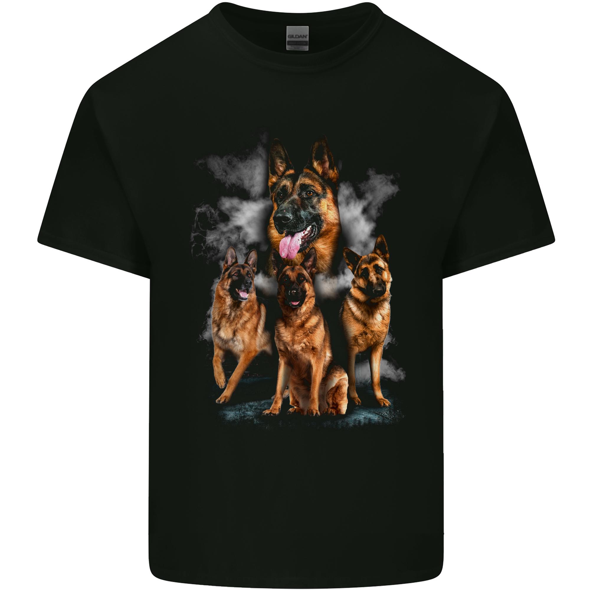 GerUnisex Shepherd Montage For Dog Lovers Unisexs Light Cotton TShirt S