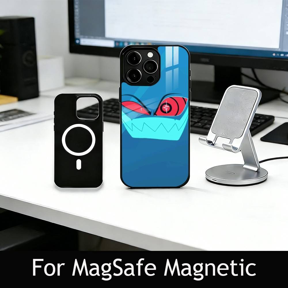 

H-Hazbin V-Vox Phone Case For iPhone17,16,15,14,13,12,11 Plus,Pro Magnetic with Magsafe Wireless Charging iPhone13PRO