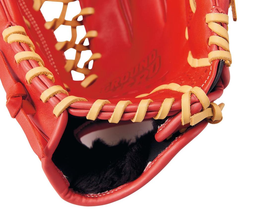 ZETT Youth Baseball Softball Ground Hero Red X Pastel Brown BJGB76545F Glove, All-Around, Left-Handed Throw, (6432), Size M,