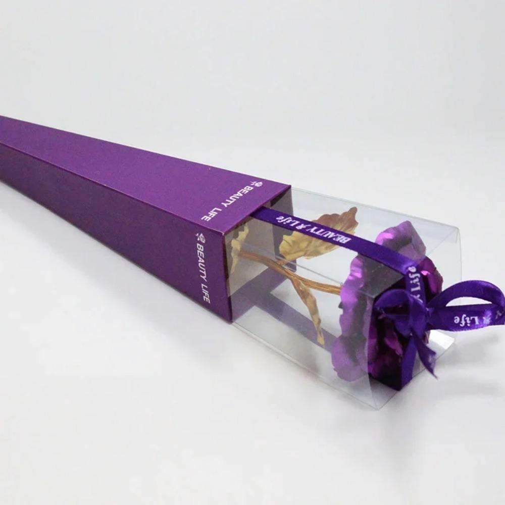 Flores Artificiais Douradas Rosa Banhada a Folha de Ouro 24K Presente de Dia dos Namorados para Esposa Casamento Dia das Mães Amor Eterno Rosas Douradas