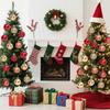 50pcs Gold Red Snowflake Christmas Balls Set Plastic New Year Hanging Pendents Ball Ornaments for Xmas Tree Navidad Party Decor