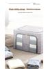Gray Denim Non-Woven Folding Storage Box for Clothes Organization
