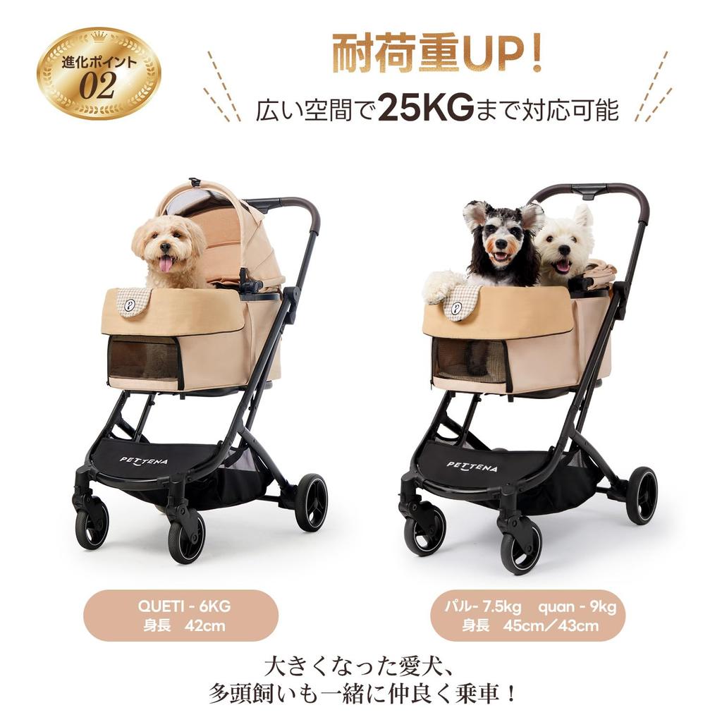 Folding with PETTENA Pet Cart for Small Separate Dog Load Capacity Folding with Carry Large Dog For Going Dog PETTENA ORION [Latest 1-second Cot]