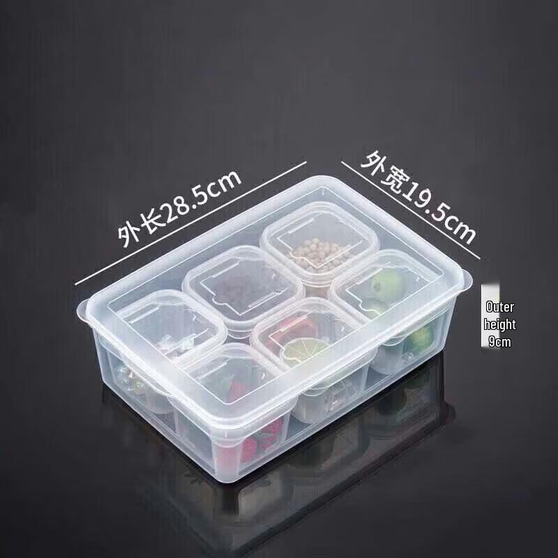 6-Compartment Food Sample Storage Box