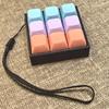 Set Portachiavi Fidget Clicker Tastiera Portatile a 9 Tasti Pulsanti Per Sollievo Sensoriale dallo Stress Ideale Per Ufficio Viaggio Borsa Giocattoli Ciondolo