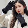 Faux Rabbit Fur Women Anti-cold Mittens Soft Plush Thickened Gloves 2 Finger Flip Gloves  Skiing