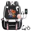 Cute Jody Nick from Zootopia, Large Capacity Backpack, Anime-themed Student Backpack School Bag 0204 KTB