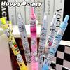 6Pcs/Box Gel Pen Quickly Dry Black Ink Write Smoothly School Supplies Office Accessories Aesthetic Stationery Kawaii Pens