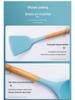 12-Piece Colorful Silicone Kitchenware Set with Wooden Handles – Includes Spoons and Spatulas