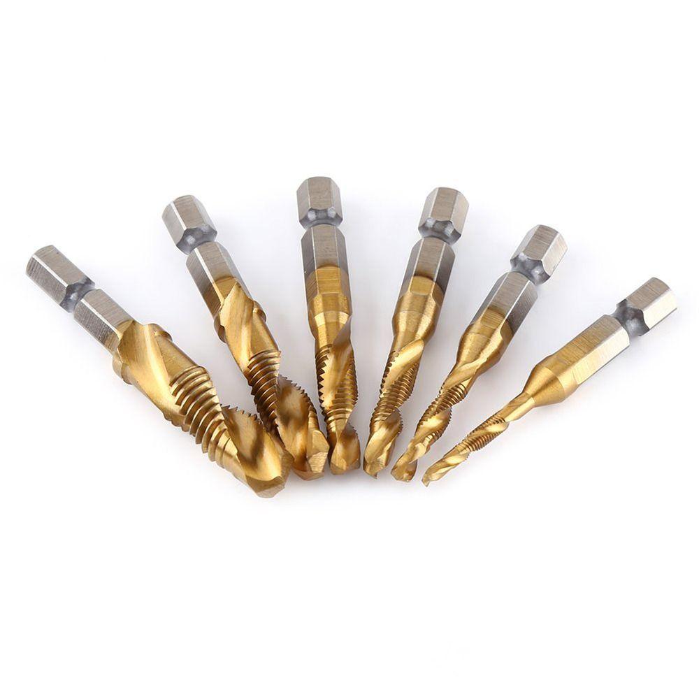 1Pc Hexagon Handle Compound Tap Drill Bits High Quality Shank Tap Drill Bits Screw Thread Bit Portable Hand Tools Drilling Tools