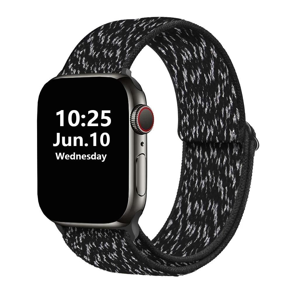 Loop Strap for Apple Watch Band 41mm 40mm 38mm 45mm 44mm 42mm Stretchy iWatch Series 8/76/5/4/3/2/1 Double-Layer Stretch Belt