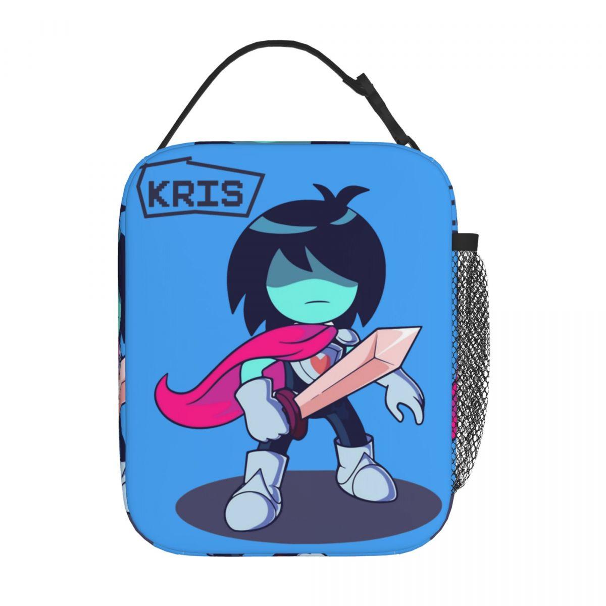 Act Kris Deltarune Insulated Lunch Bags Large Reusable Cooler Bag Tote Lunch Box Work Outdoor Food Bag One Size
