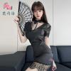 Sexy Underwear Female Sexy Antique Temptation Jacquard Lace Cheongsam Retro Slim Small Chest