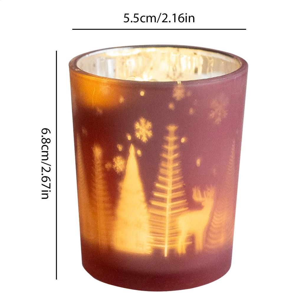 Candle Cups Table Centerpiece Stand Votive Christmas Glass Tealight Cup For Home Indoor Holiday Wedding Reception Mantel