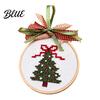 Handmade Craft Gift for Adults Christmas Embroidery Ornament DIY Kit, Beginner-Friendly Stitching Set with Healing Experience All Tools, Wall Hanging