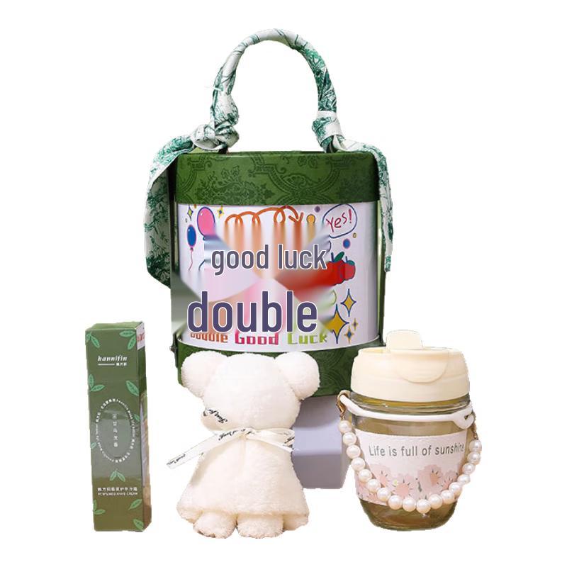 Ailan Huijia AQ Goddess Summer Refreshment Gift Set LYT63 Glass Cup + Bear Towel + Hand Cream