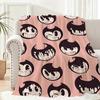 Game B-Bendy And The Ink M-Machine Throw Lightweight 240G Flannel Blanket Soft Skin-Friendly For Summer Cooling