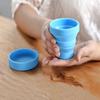 Folding Cup150ml Food Grade Silicone Water Cup With Retractable Cleaning And Storage For Outdoor Travel Portable Retractable Cup