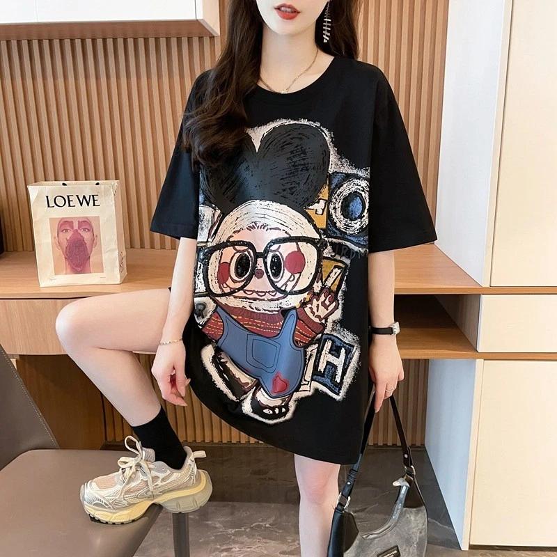 LABUBU The Monster Women s Manga Long T-Shirt Tee Undershirt 4XL