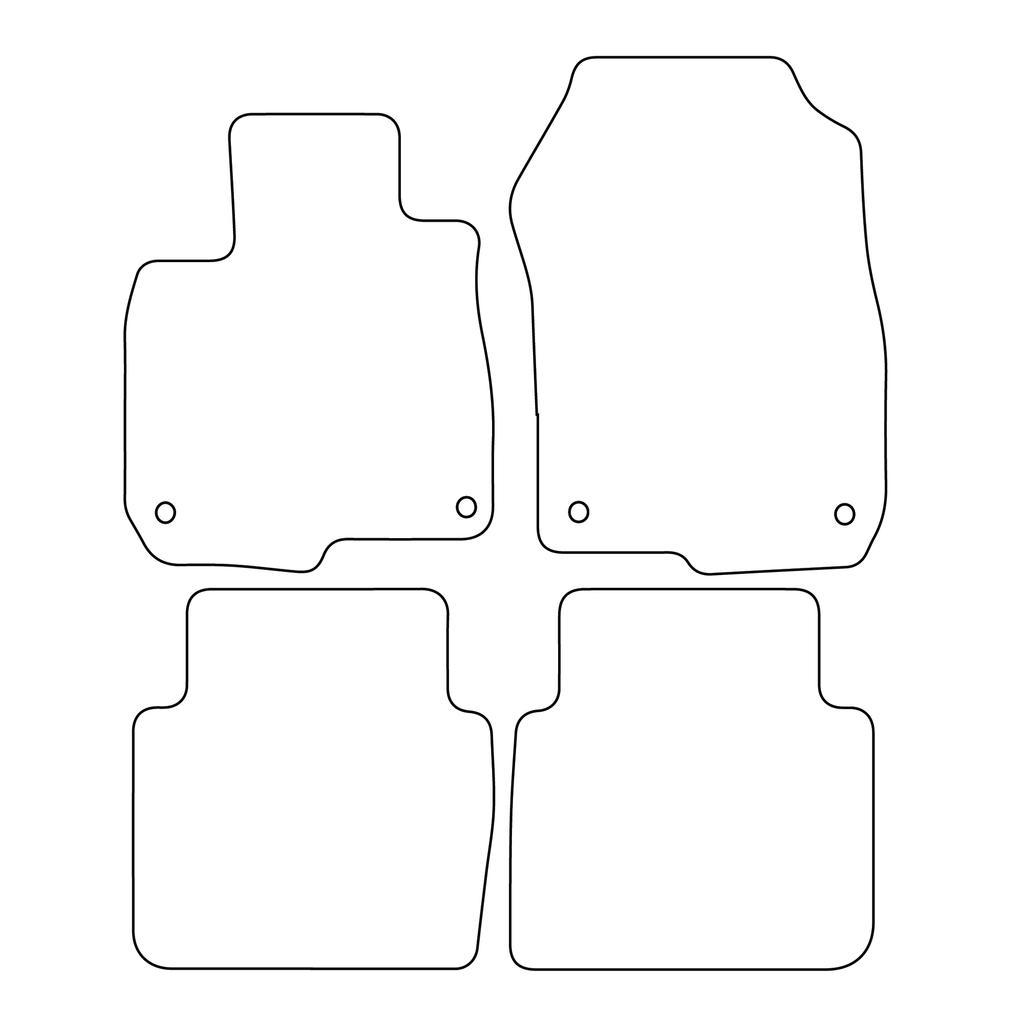 [BLM]HO043 red - Set of velour floor mats to fit Honda CR-V V 2018- - red trim
