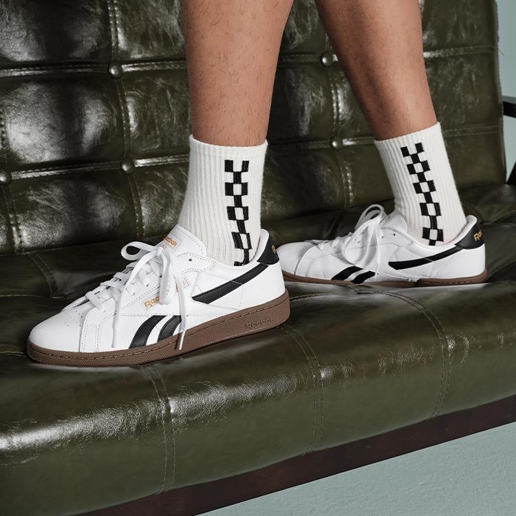 Reebok Club C Grounds UK White Black Gum Unisex Sneakers 100202325