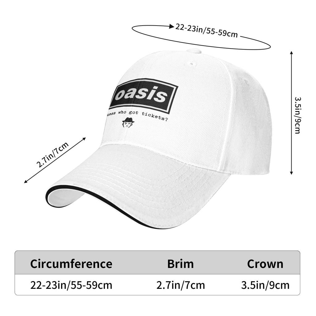 Oasis Vem Fick Biljetter Basebollkeps Tennis Skate Grossist Hip Hop Mössor Unisex-Tonåringar Mode Tryck Snapback Keps