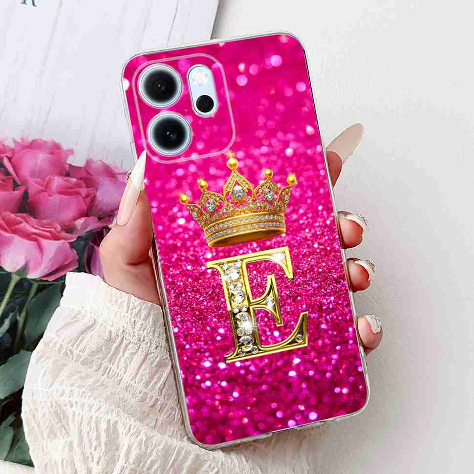 For Oppo Reno14 F 5G  6.57" Case New Design Letter Flower TPU Soft Silicone Cover For Oppo Reno 14F CPH2743 Phone Shell Capa