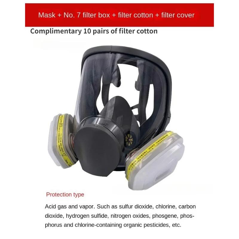 6800 Respirador à prova de neblina Spray de tinta industrial Vacinação Segurança no trabalho Conjuntos de filtros faciais completos Proteção contra formaldeído