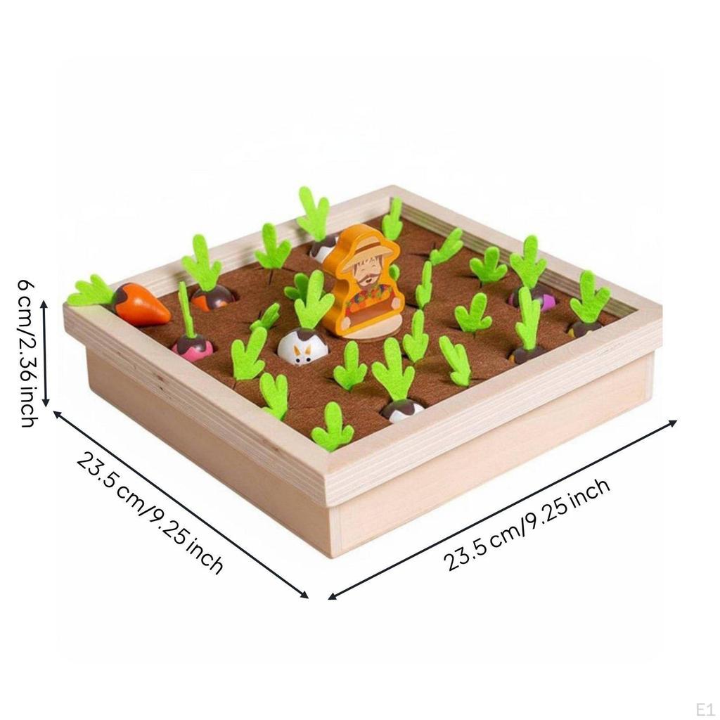 40 Pieces Pull Radish Game Educational Farm Memory Chess Early Learning for Home