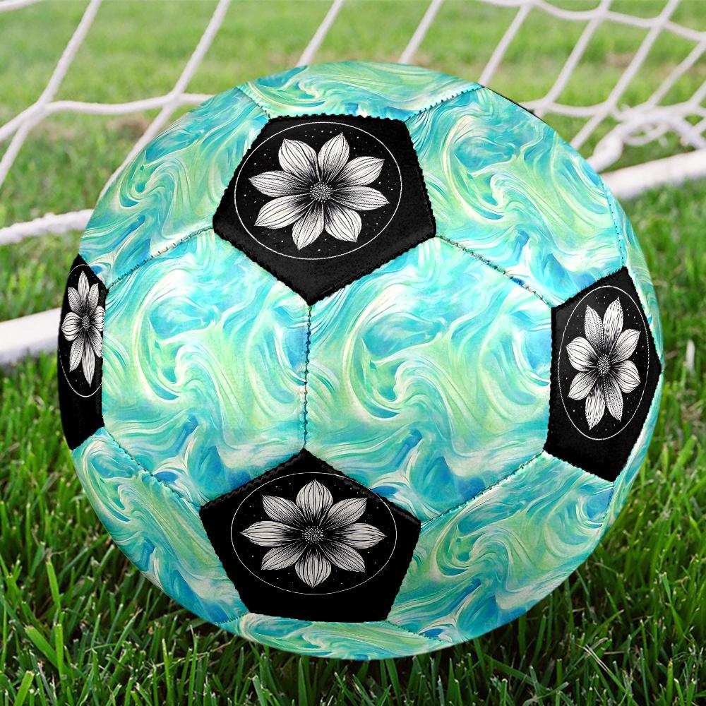 1PC Marble Abstract Waves Floral Mandala Soccer Ball Size 5 Football Machine Sewn Indoor/Outdoor Universal Football Gift W29
