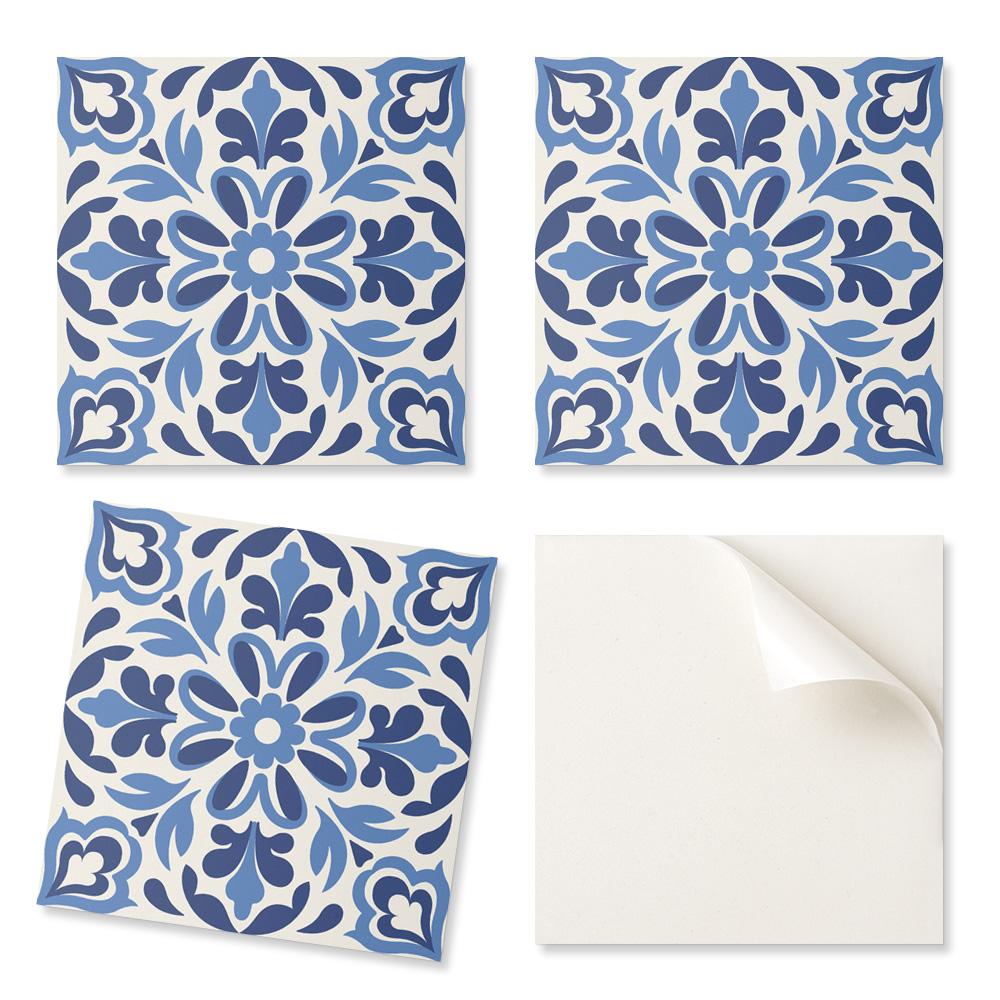 Naklejane Kafelki Pcv Z Motywem Idealne Do Przedpokoju Kwiatowy Wzór Dekoracyjny 9X30X30 Cm