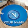 SSC Napoli Custom Name Round Area Rug,Carpet Rug for Living Room Bedroom Sofa Playroom Decor,Non-slip Floor Mat