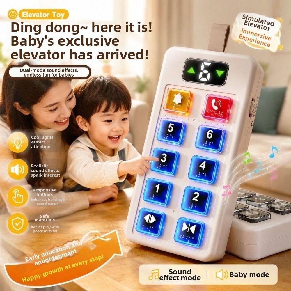 with Sound Effects Elevator Button Simulation Toy Educational Pretend Play Toys for Infant Toddler