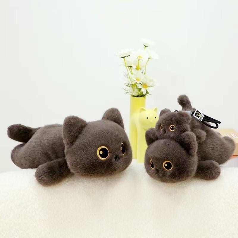 Plush Cat Toy Pillow With Soft Short Pile For Kids Gift And Comfort