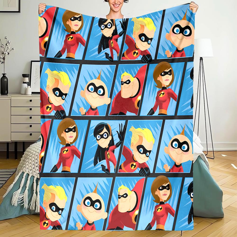 The Incredibles Theme Printed Blanket - Perfect for Couch, Bed, Travel & Outdoor Use | Machine Washable, Cozy & Durable.
