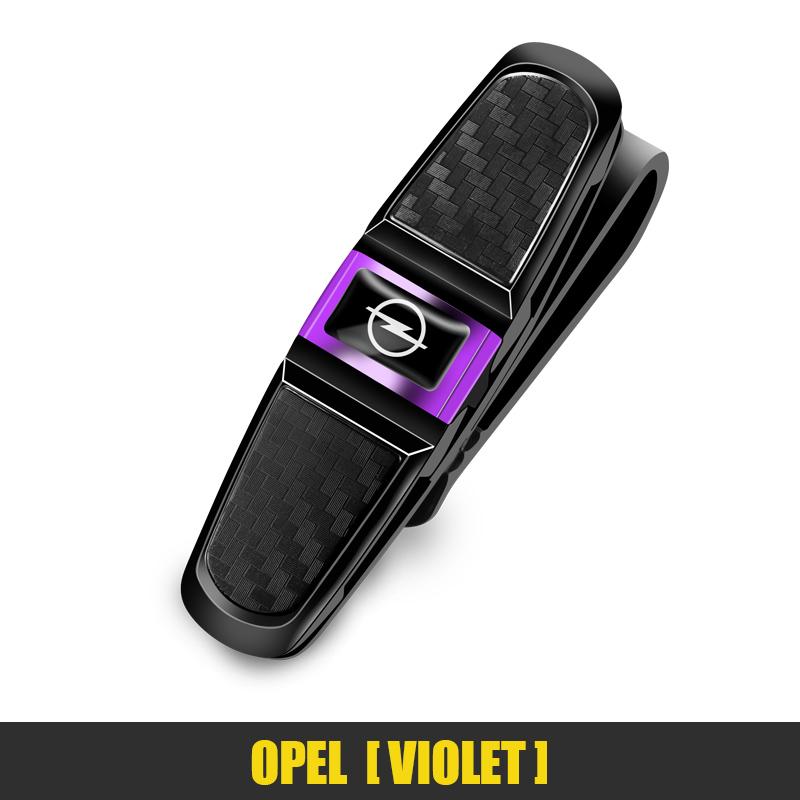 Car Mounted Glasses Frame sun visor Degree Rotation Multifunctional Opel Car Glasses Clip Double Headed Clip Board