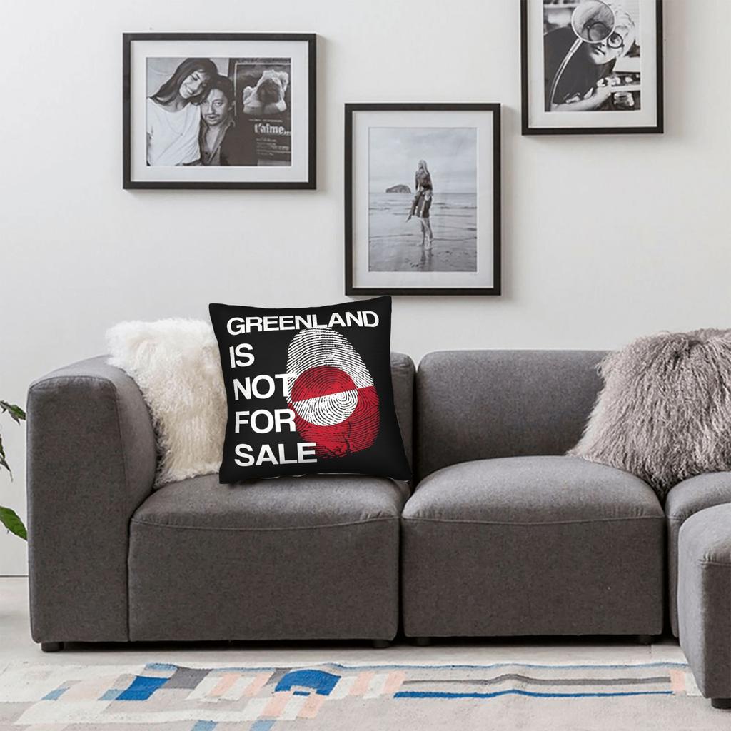 Greenland Is Not For Pillow Case Retro Trendy Pillow Cover Print Pillowcases For Couch Sofa Bedroom