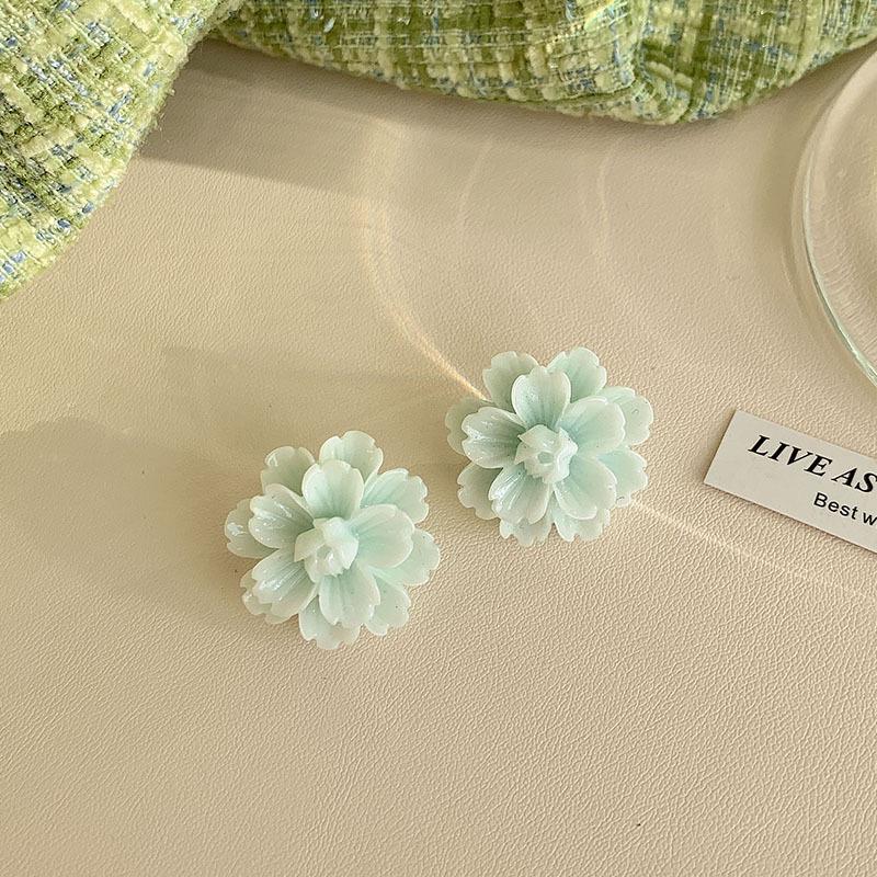 

Серьги-пусеты из жемчуга с цветком «Серебряная игла» – Сладкая, универсальная мода для женщин