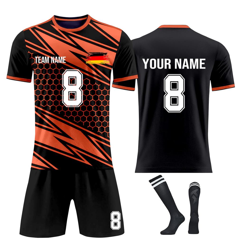 Personalised Shirts Kit Mens Girls With Name Number Custom Football Jerseys For Boys Training Suit