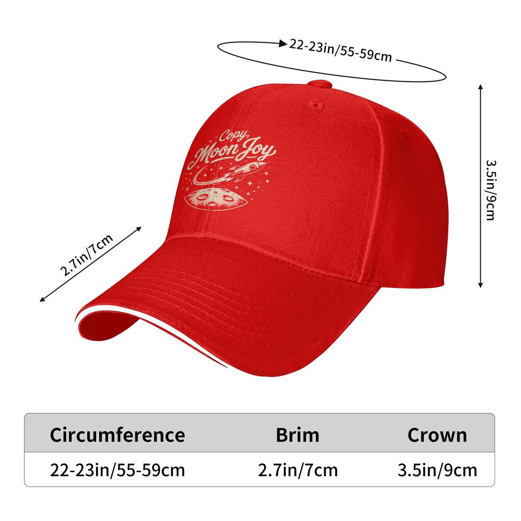 Summer Copy Moon Joy Baseball Cap  Kpop Rock Y2k Cute Print Sun Trucker Hat Women Men Adjustable Snapback Cap