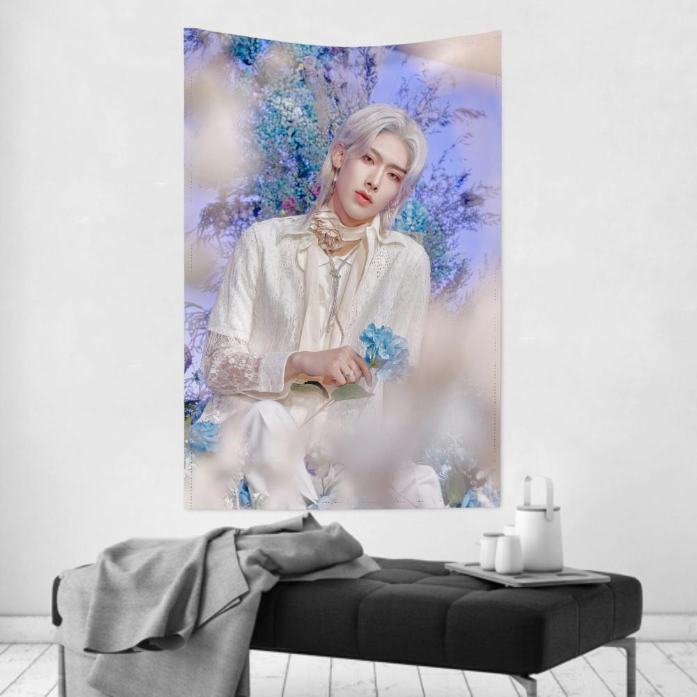 Boy Band Singer Tapestry Room Decor ZZEROBASEONE Wall Cloth Party Hanging Background Room Decor Baby Room